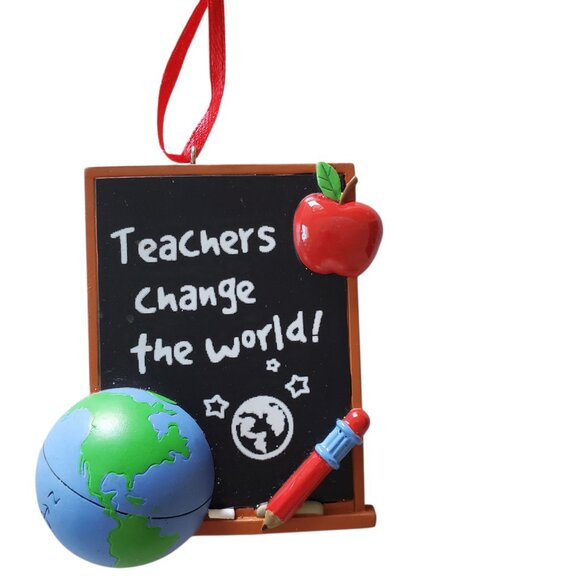 Hallmark Teachers Change the World Christmas Ornament - Picture 3 of 7
